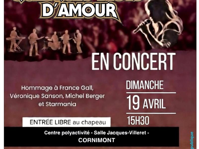 Concert Quelques mots d'amour 16 Rue des Grands Meix Cornimont 2026-04-19