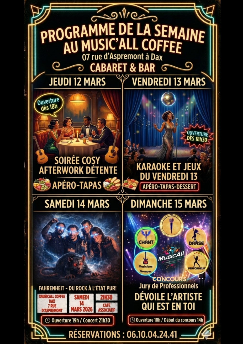 Concert Rock 7 rue d'Aspremont Dax 2026-03-14