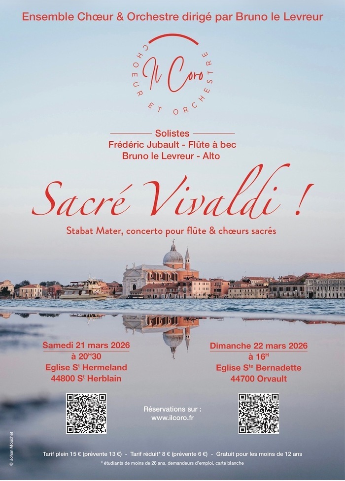 Concert « Sacré Vivaldi ! » Eglise Saint Hermeland Saint-Herblain
