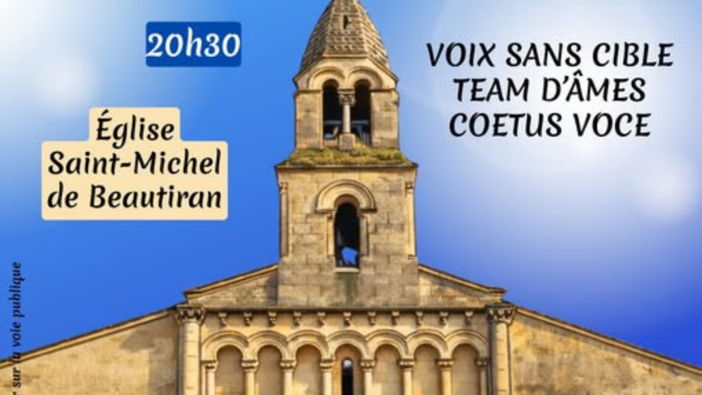 Concert Solidaire au profit de l'association Les Fresques de l'Eglise Saint-Michel 16 Place de Verdun Beautiran 2026-03-20