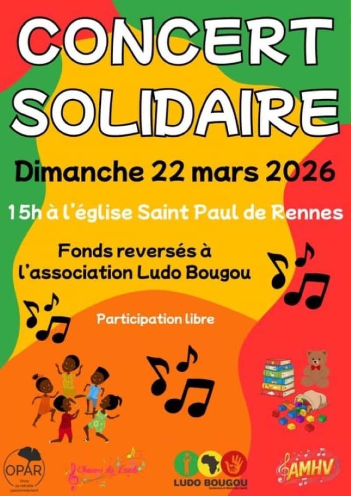 Concert solidaire des choeurs du lundi de l'OPAR Eglise paroissiale Saint-Paul Rennes