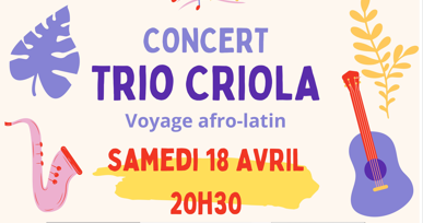 Concert Trio Criola voyage afro-latin Café de l&rsquo;Orme Biscarrosse