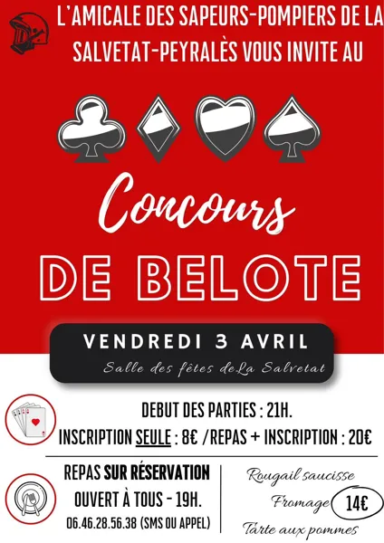 Concours de belote  La Salvetat-Peyralès 2026-04-03
