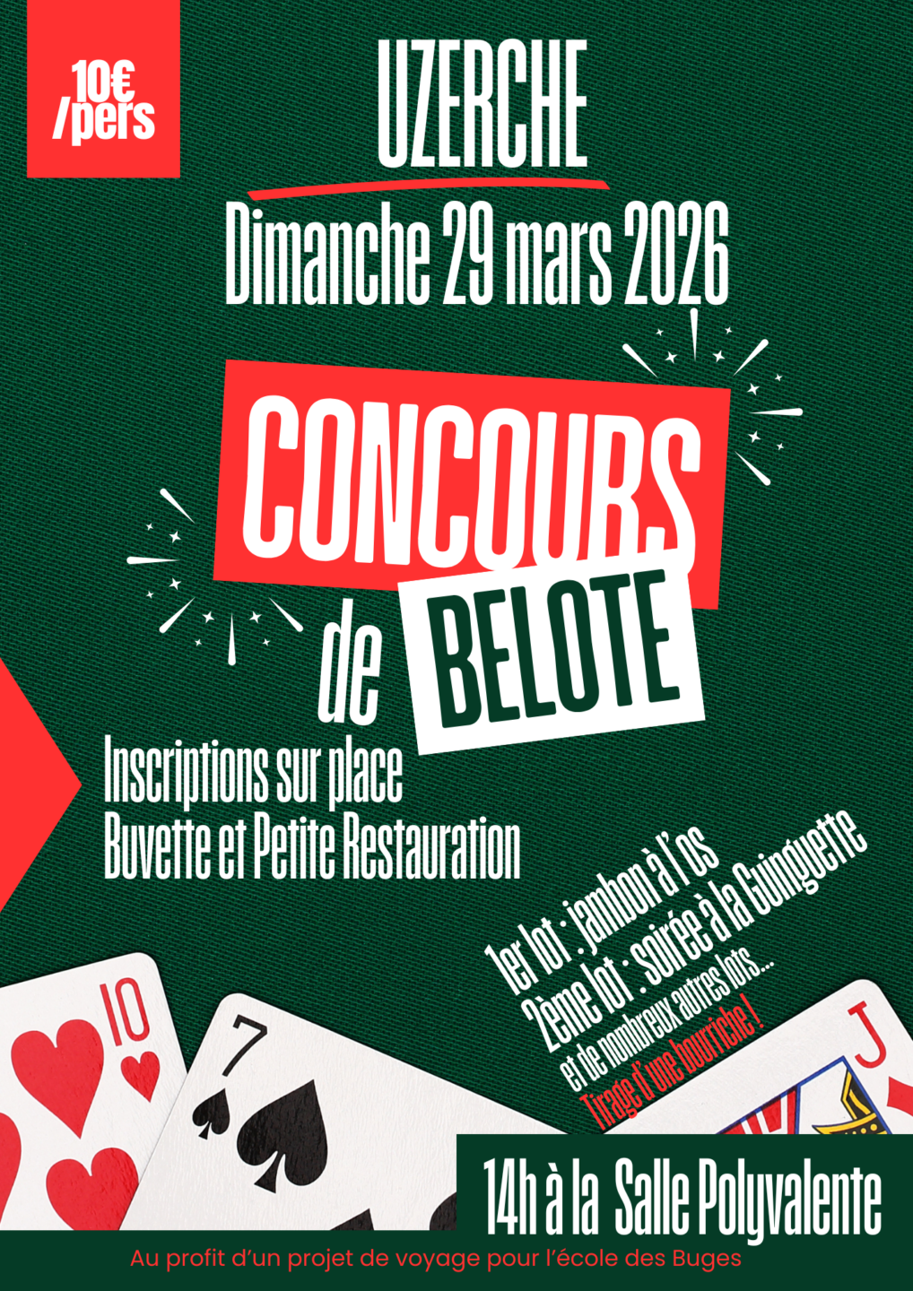 Concours de Belote Salle polyvalente Uzerche 2026-03-29