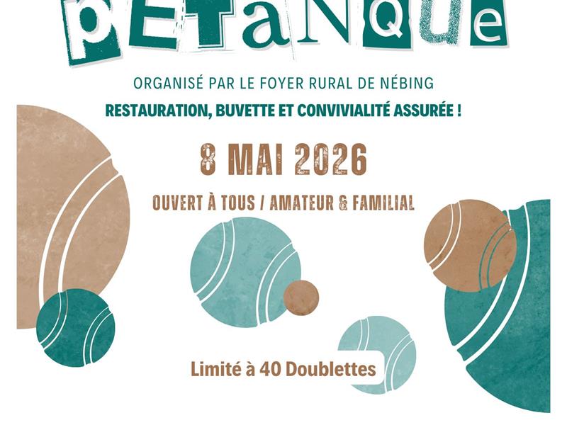 Concours de pétanque  Nébing 2026-05-08