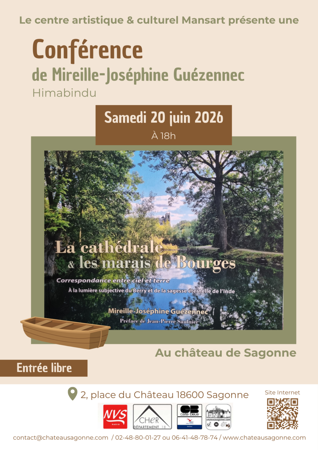 Conférence Au cœur des marais de Bourges surplombés par la cathédrale en majesté 2 Place du Château Sagonne 2026-06-20