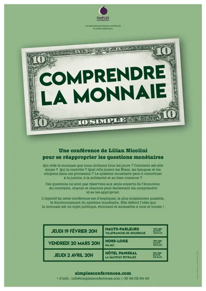 Conférence comprendre la monnaie  La Salvetat-Peyralès 2026-04-02