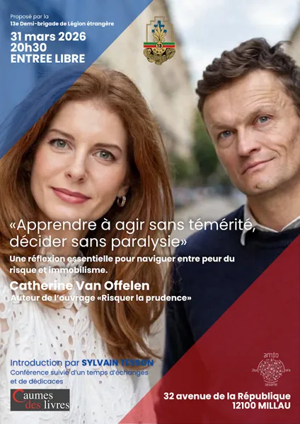 Conférence de Sylvain Tesson et Catherine Van Offelen 37 av de la République Millau 2026-03-31