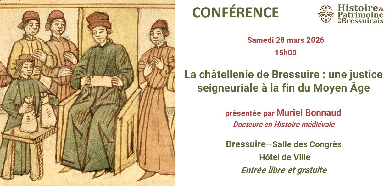Conférence La châtellenie de Bressuire 4 Place de l'Hôtel de ville Bressuire 2026-03-28
