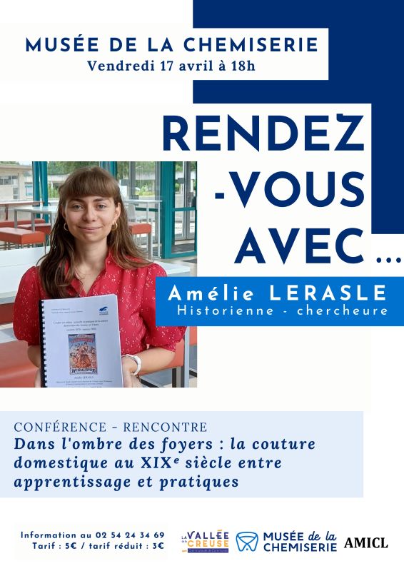 Conférence La couture domestiques au XIXe siècle Rue Charles Brillaud Argenton-sur-Creuse 2026-04-17