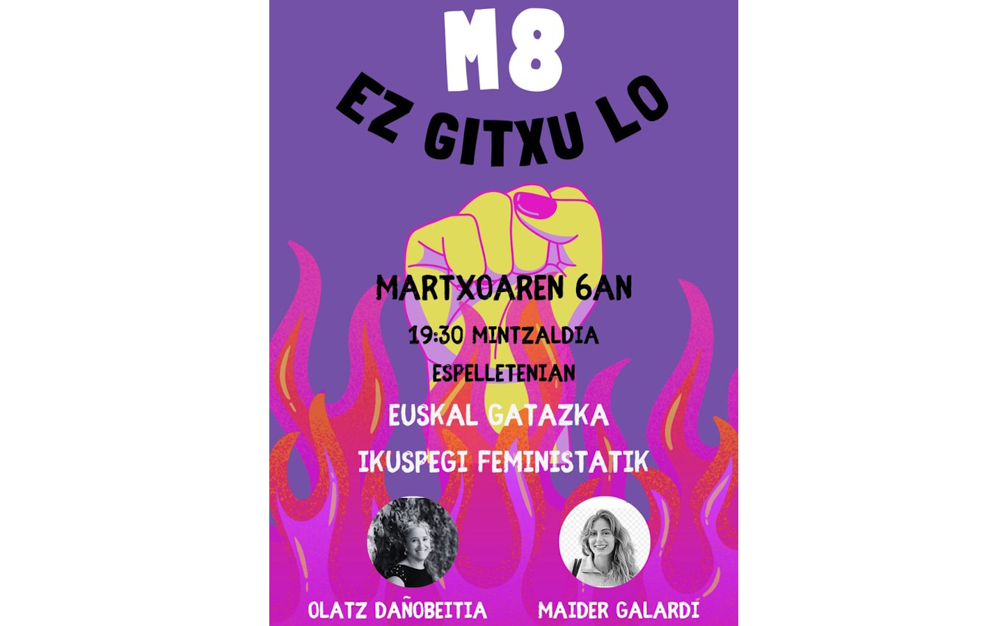 Conférence Le conflit basque du point de vue féministe