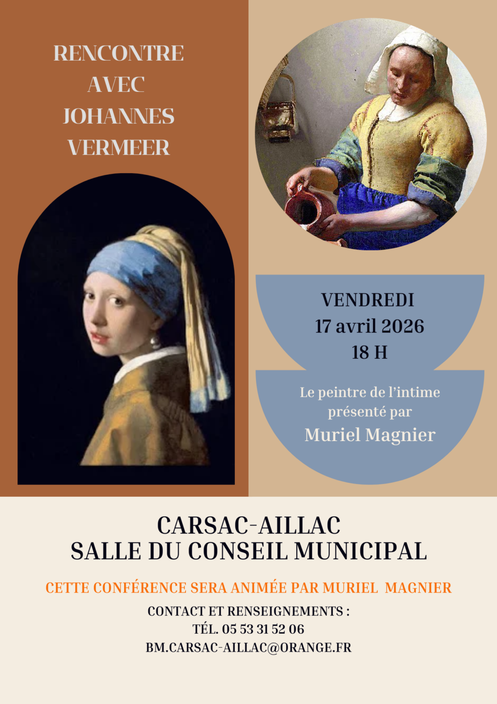 Conférence Le peintre de l’intime  Carsac-Aillac 2026-04-17