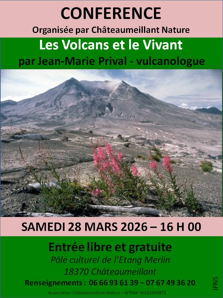 Conférence Les volcans et le vivant  Châteaumeillant 2026-03-28