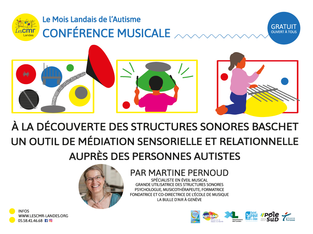 Conférence musicale de Martine PERNOUD Mois Landais de l'Autisme Pôle Sud