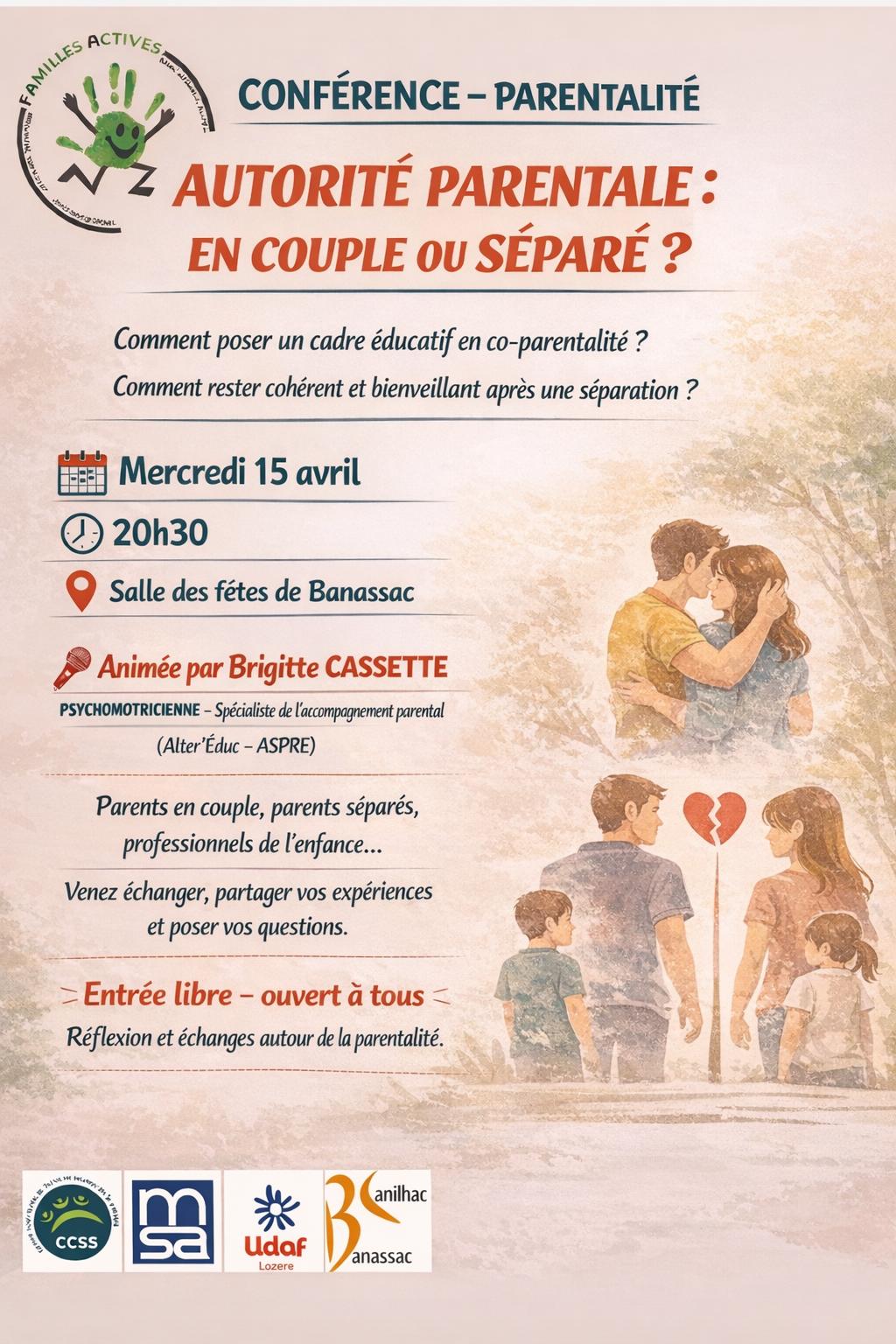CONFÉRENCE PARENTALITÉ  »AUTORITE PARENTALE EN COUPLE OU SEPARE?  Banassac-Canilhac