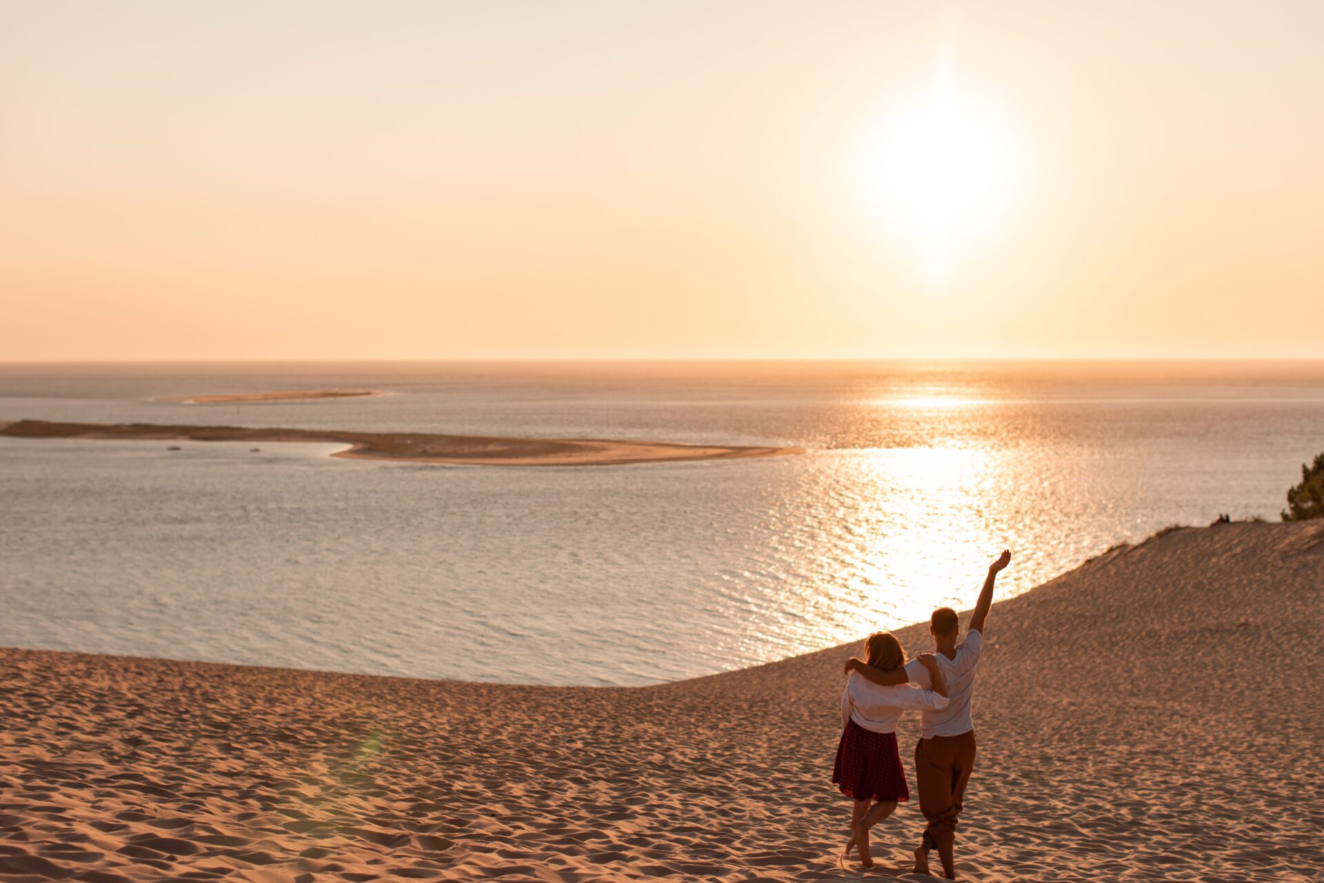 Coucher du soleil sur la dune du Pilat  La Teste-de-Buch