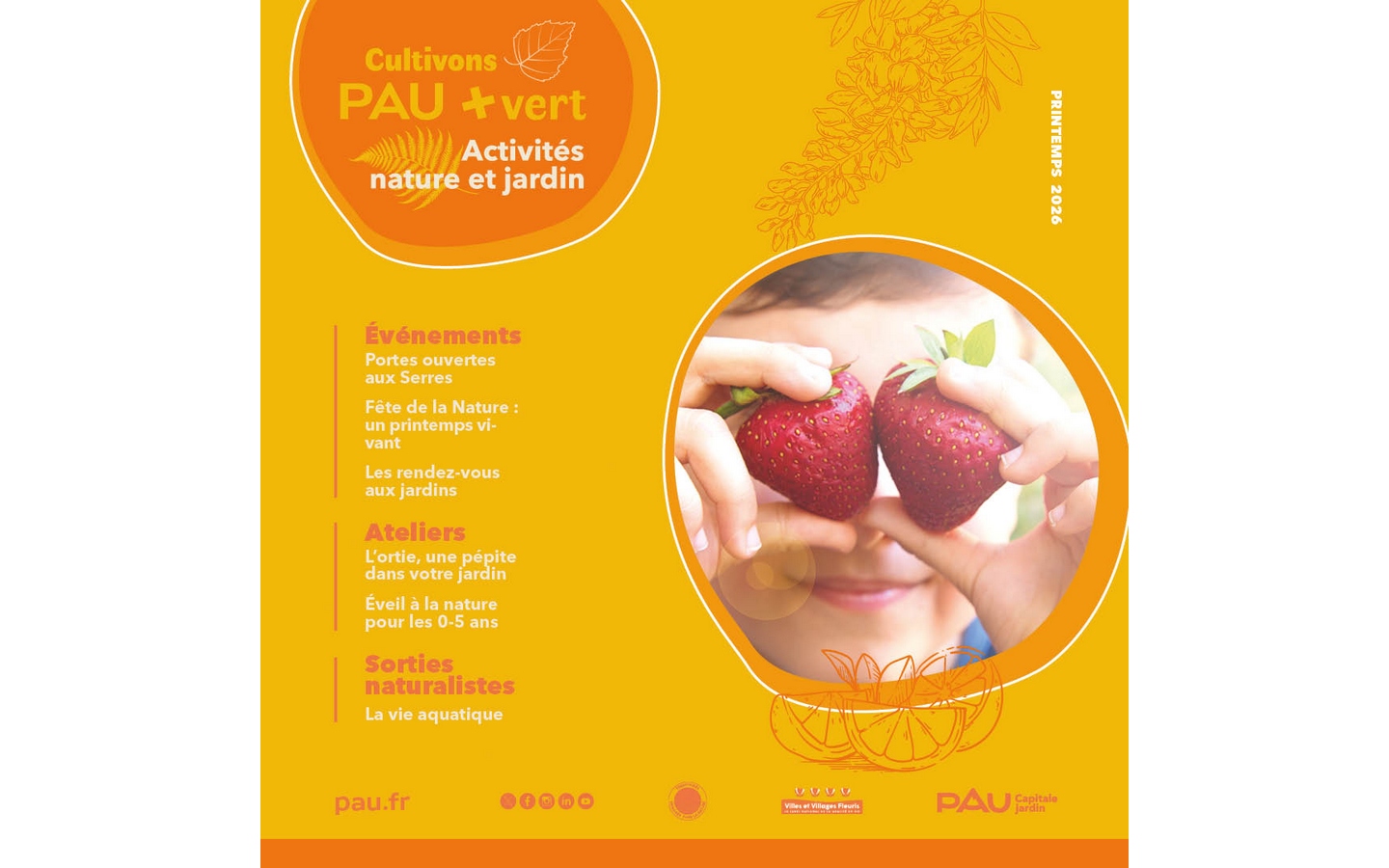 Cultivons Pau + Vert Activités nature et jardin Printemps 2026  Pau 2026-03-28