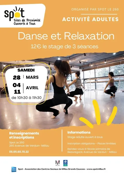 Danse et relaxation Spot le 260 Au Spot le 260 260 Avenue de Verdun Millau 2026-03-28