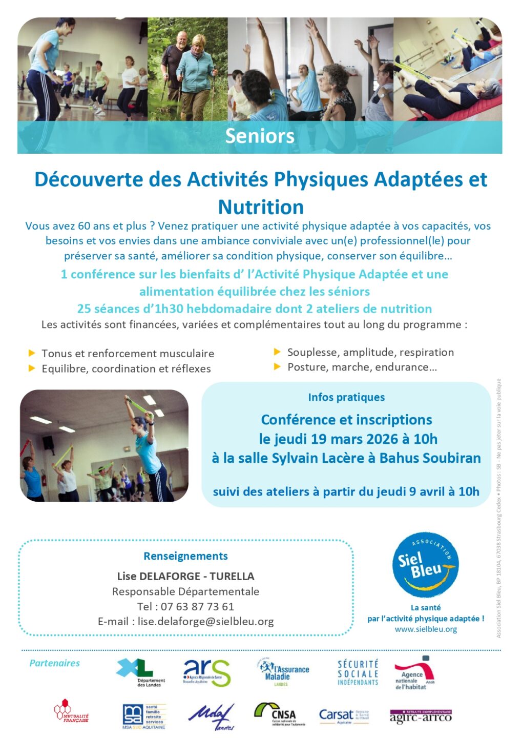 Découverte des activités physiques adaptées et nutrition Salle Sylvain Lacère Bahus-Soubiran 2026-03-19