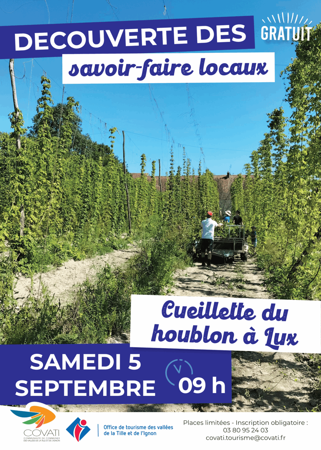 Découverte des savoir-faire locaux Cueillette du houblon à Lux Découverte des savoir-faire locaux Cueillette du houblon à Lux Exploitation Seguin Lux 2026-09-05