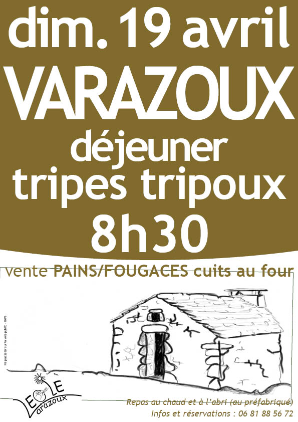 DÉJEUNER TRIPES TRIPOUX Varazoux Saint-Étienne-du-Valdonnez 2026-04-19