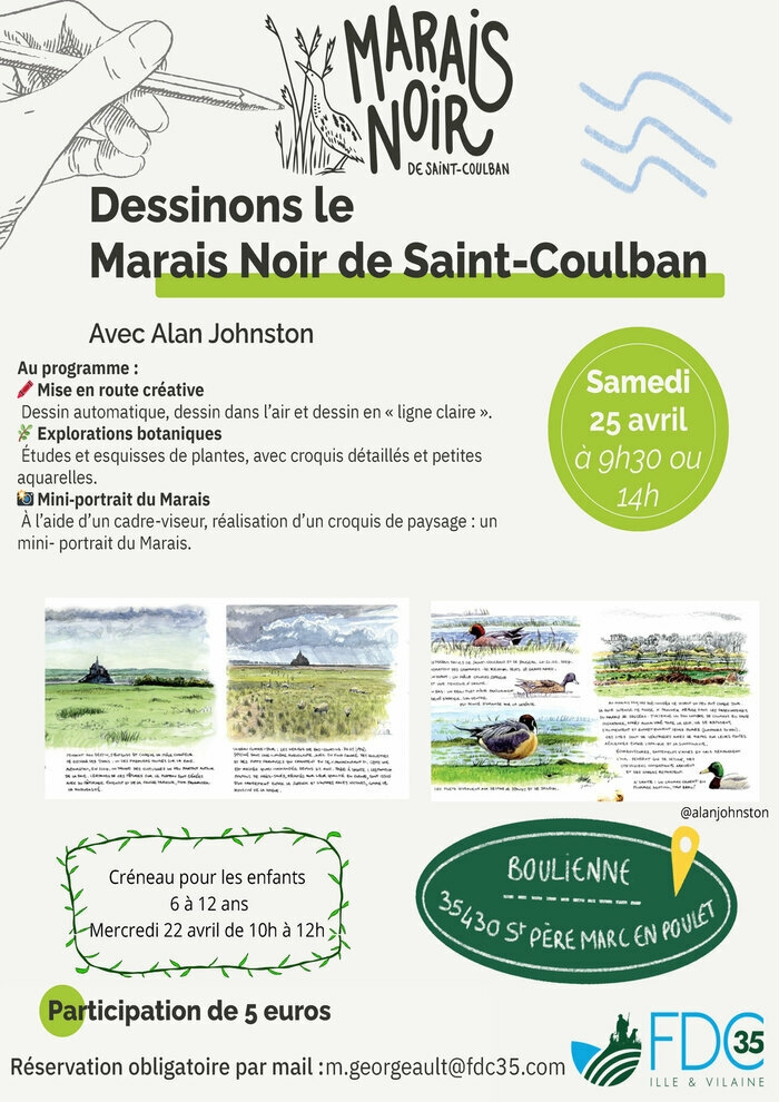 Dessinons le Marais Noir de Saint-Clouban Marais noir de Saint-Coulban Saint-Père-Marc-en-Poulet