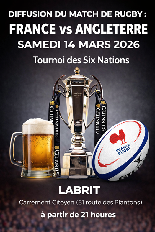 Diffusion du match France-Angleterre Tournoi des Six Nations
