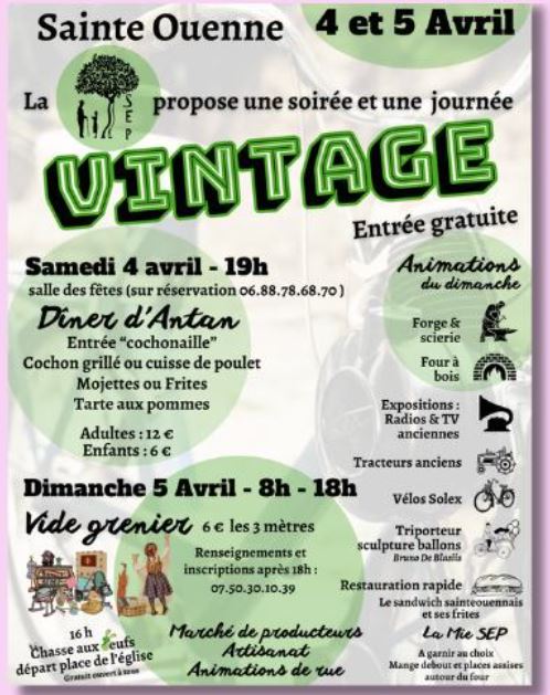 Diner d'Antan Salle des fêtes Sainte-Ouenne 2026-04-04