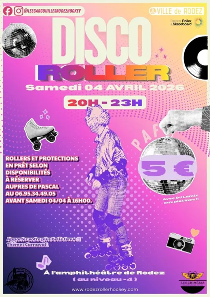 DISCO ROLLER du Rodez Roller Hockey 17 BD du 122 Régiment d'Infanterie Rodez 2026-04-04