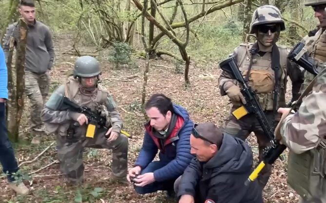 Démonstration tactique de drones à Saint-Cyr-Coëtquidan