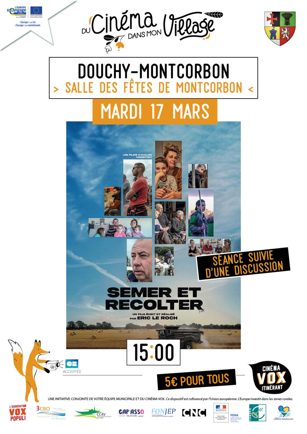 Du cinéma dans mon village Chemin de la Passerelle Douchy-Montcorbon 2026-03-17