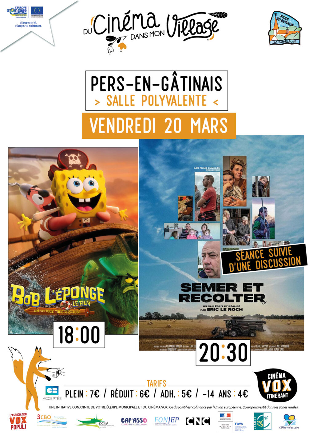 Du cinéma dans mon village 7 Rue de la Sainte-Rose Pers-en-Gâtinais 2026-03-20