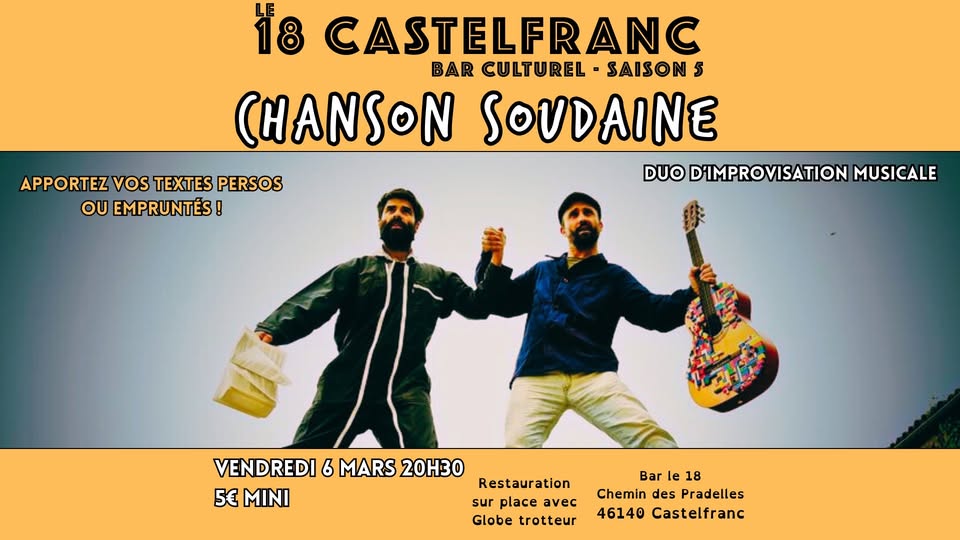 Duo d'improvisations musicales au 18 Chanson soudaine