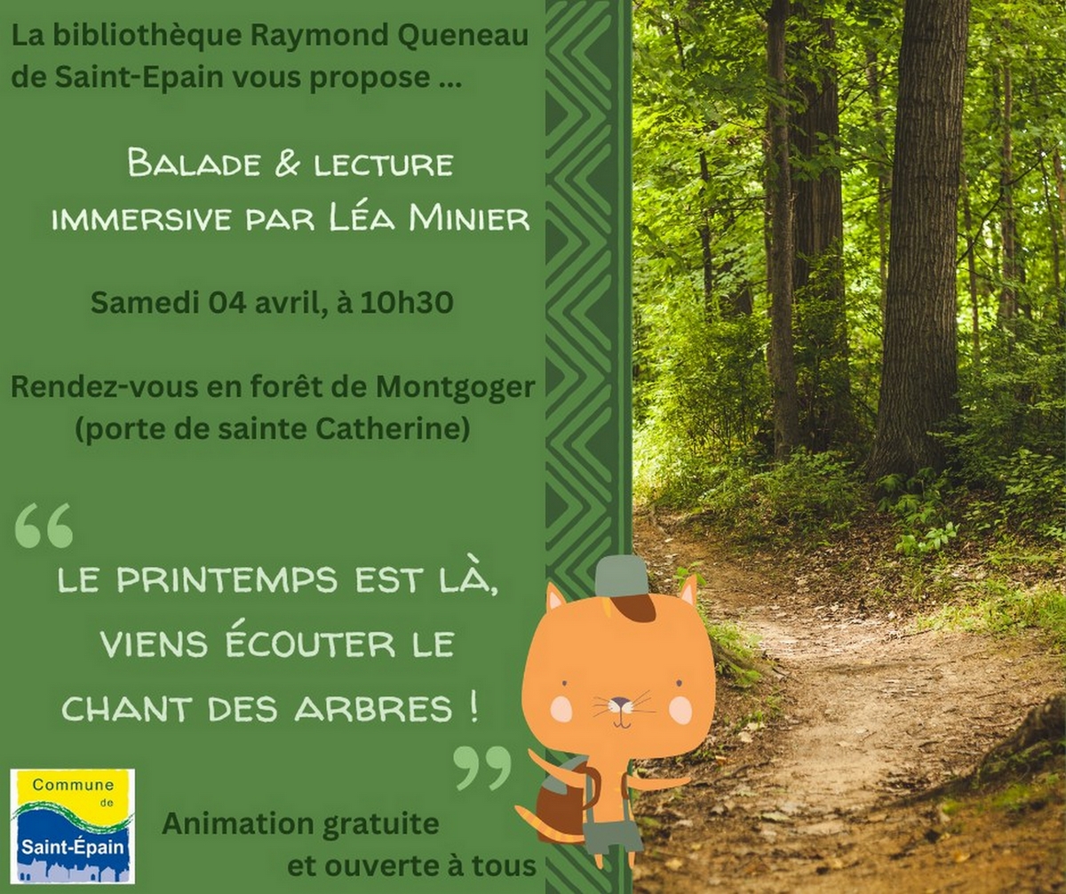 Ecoute le chant des arbres Balade et lecture immersive en forêt Forêt de Montgoger Saint-Épain 2026-04-04