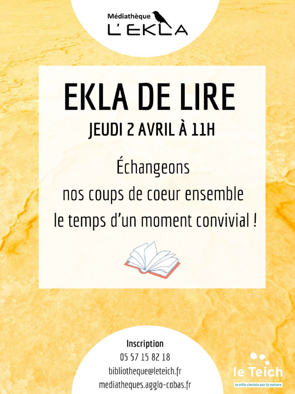 Ekla de lire. 67 rue des pins Le Teich 2026-04-02