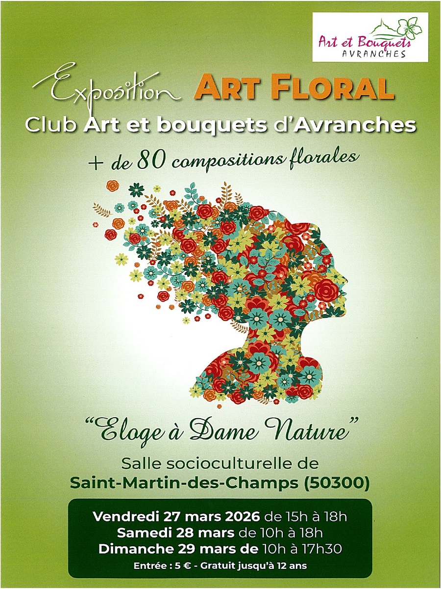 Exposition art floral Eloge à dame nature Allée Serge Pacilly Avranches 2026-03-27