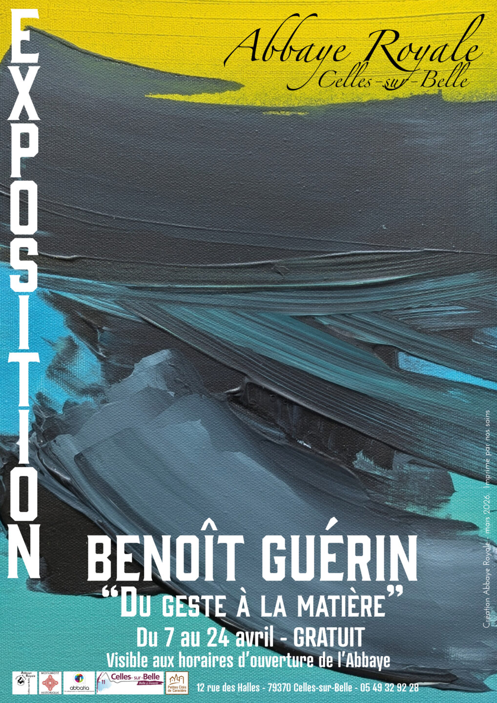 Exposition Benoît Guérin Du geste à la matière 12 rue des Halles Celles-sur-Belle 2026-04-07