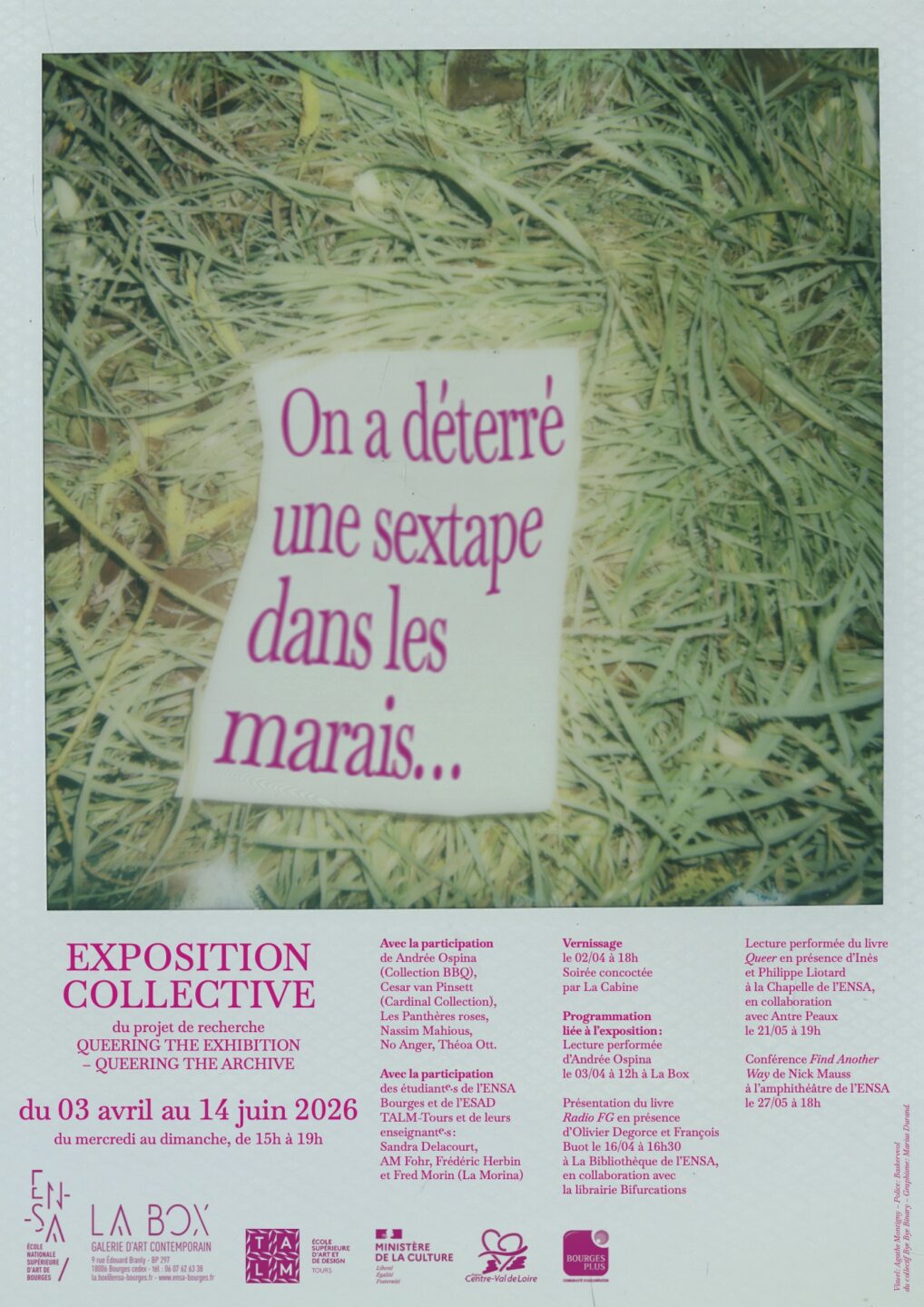 Exposition collective On a déterré une sextape dans les marais… 9 Rue Edouard Branly Bourges 2026-04-03