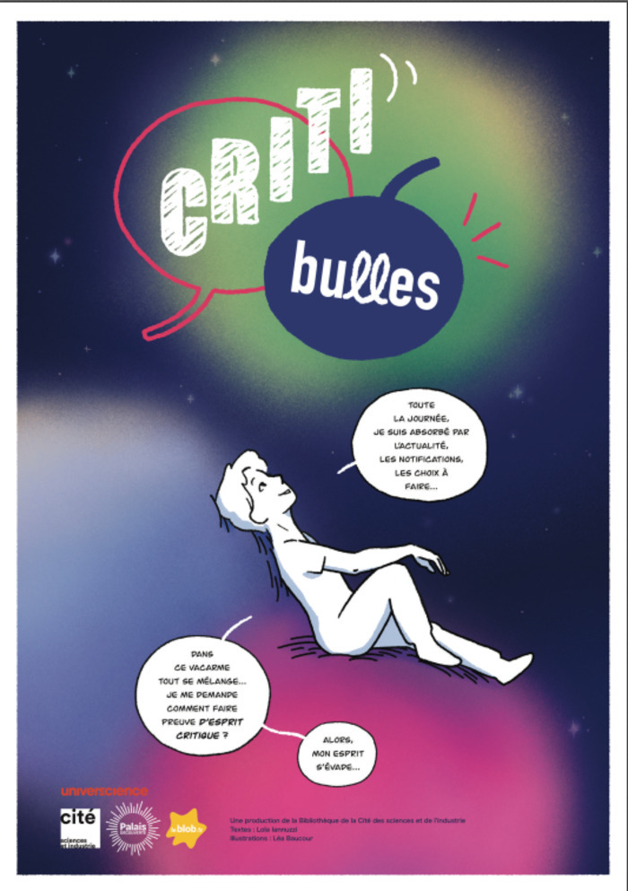 Exposition Criti-bulles dans le cadre du Printemps de l'esprit critique Médiathèque Coeur de Ville Vincennes