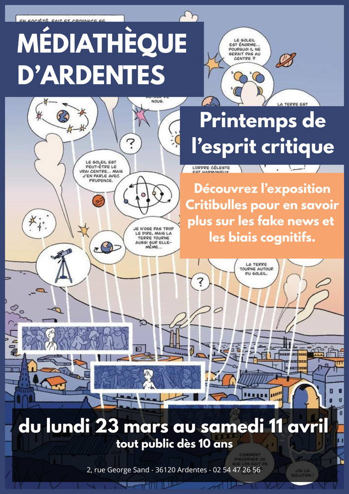 Exposition Critibulles Médiathèque d'Ardentes Ardentes