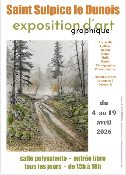 Exposition d'art salle polyvalente Saint-Sulpice-le-Dunois 2026-04-04