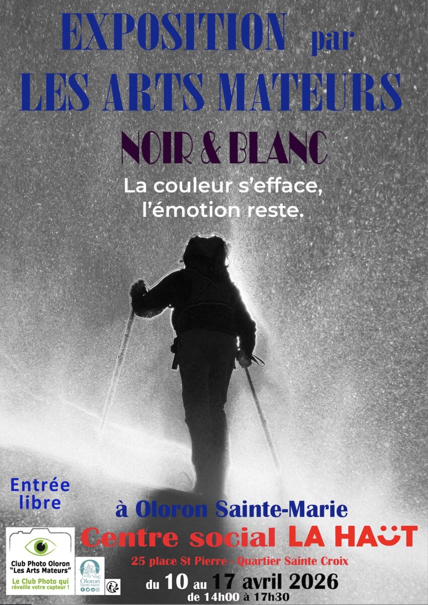 Exposition Noir et blanc 25 Place Saint-Pierre Oloron-Sainte-Marie 2026-04-10
