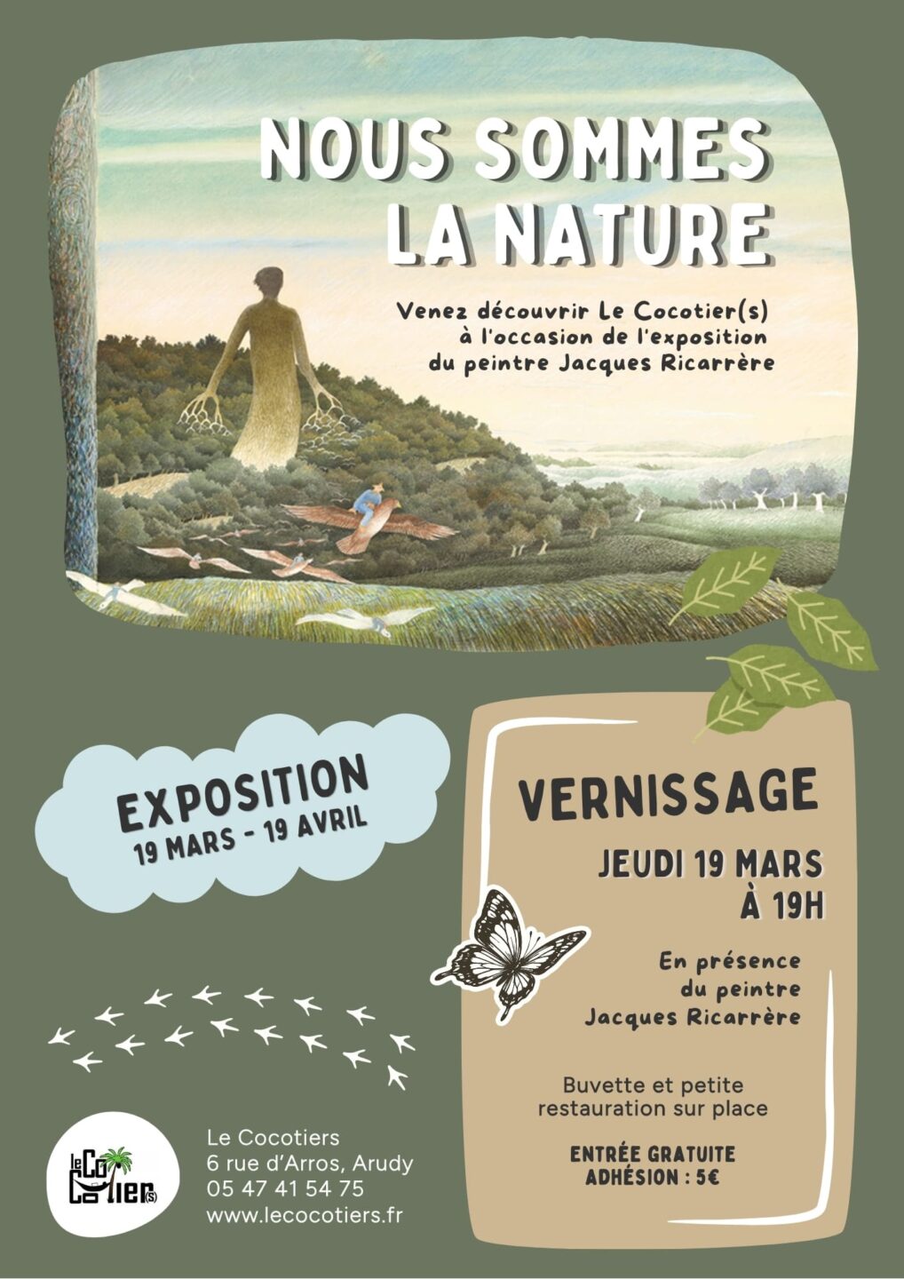 Exposition Nous sommes la nature Jacques Ricarrère 6 Rue d'Arros Arudy 2026-04-03