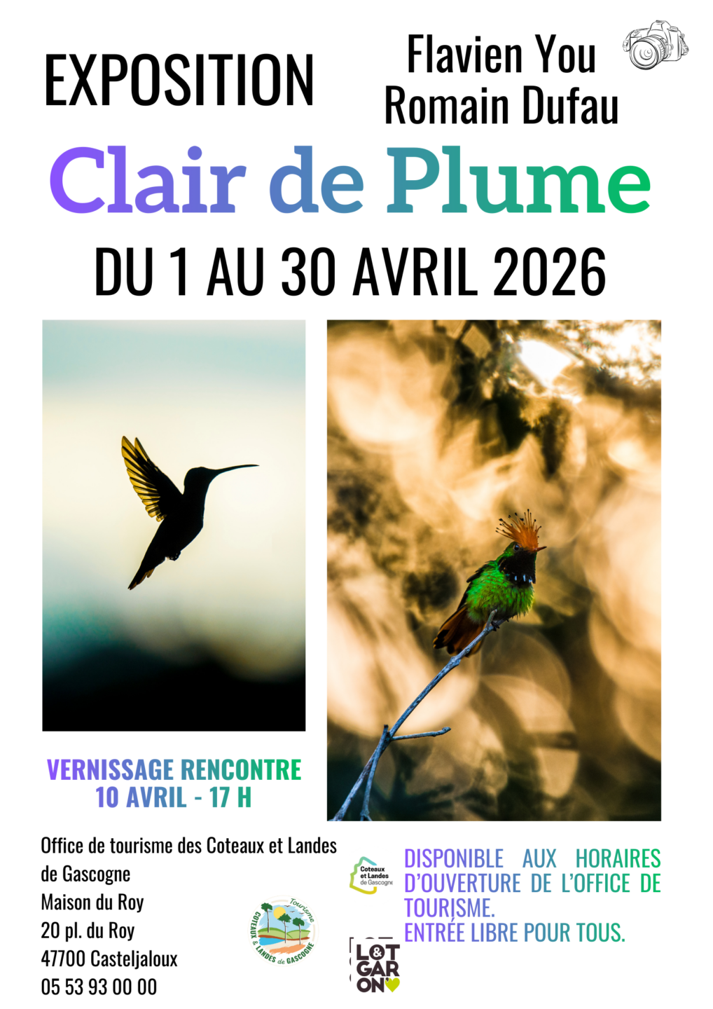 Exposition Photos animalières 20 place du Roy Casteljaloux 2026-04-01