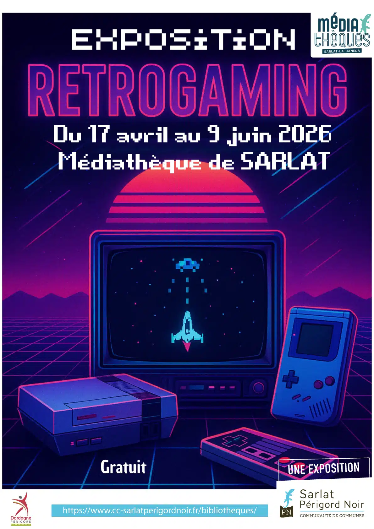 Exposition Retro Gaming Médiathèque de Sarlat Sarlat-la-Canéda 2026-04-17