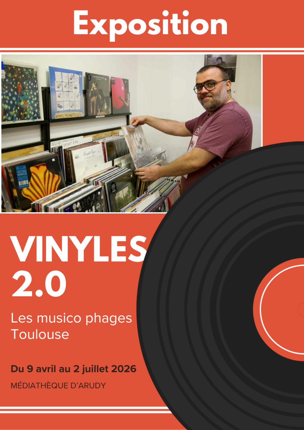 Exposition Vinyles 2.0 Place de l&rsquo;Hôtel de ville Arudy