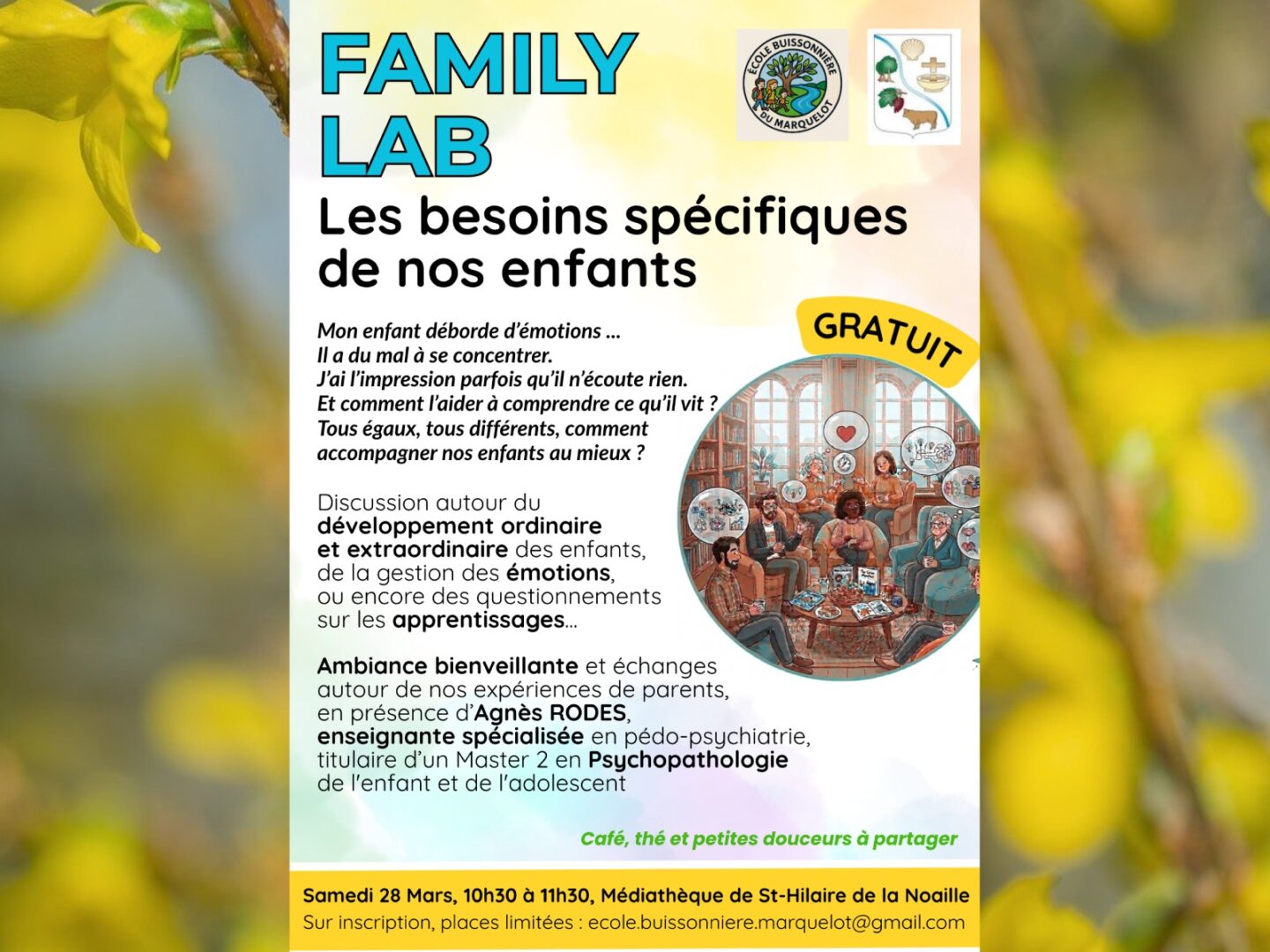 Family Lab les besoins spécifiques de nos enfants Médiathèque Saint-Hilaire-de-la-Noaille 2026-03-28