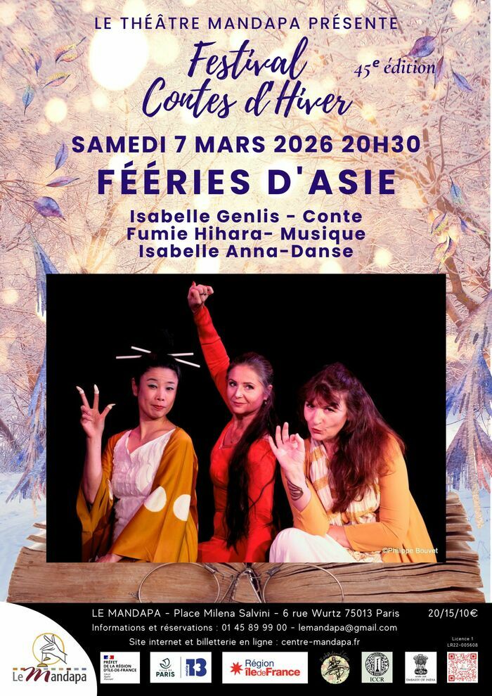 Fééries d'Asie - Contes musicaux dansés Théâtre Mandapa Paris