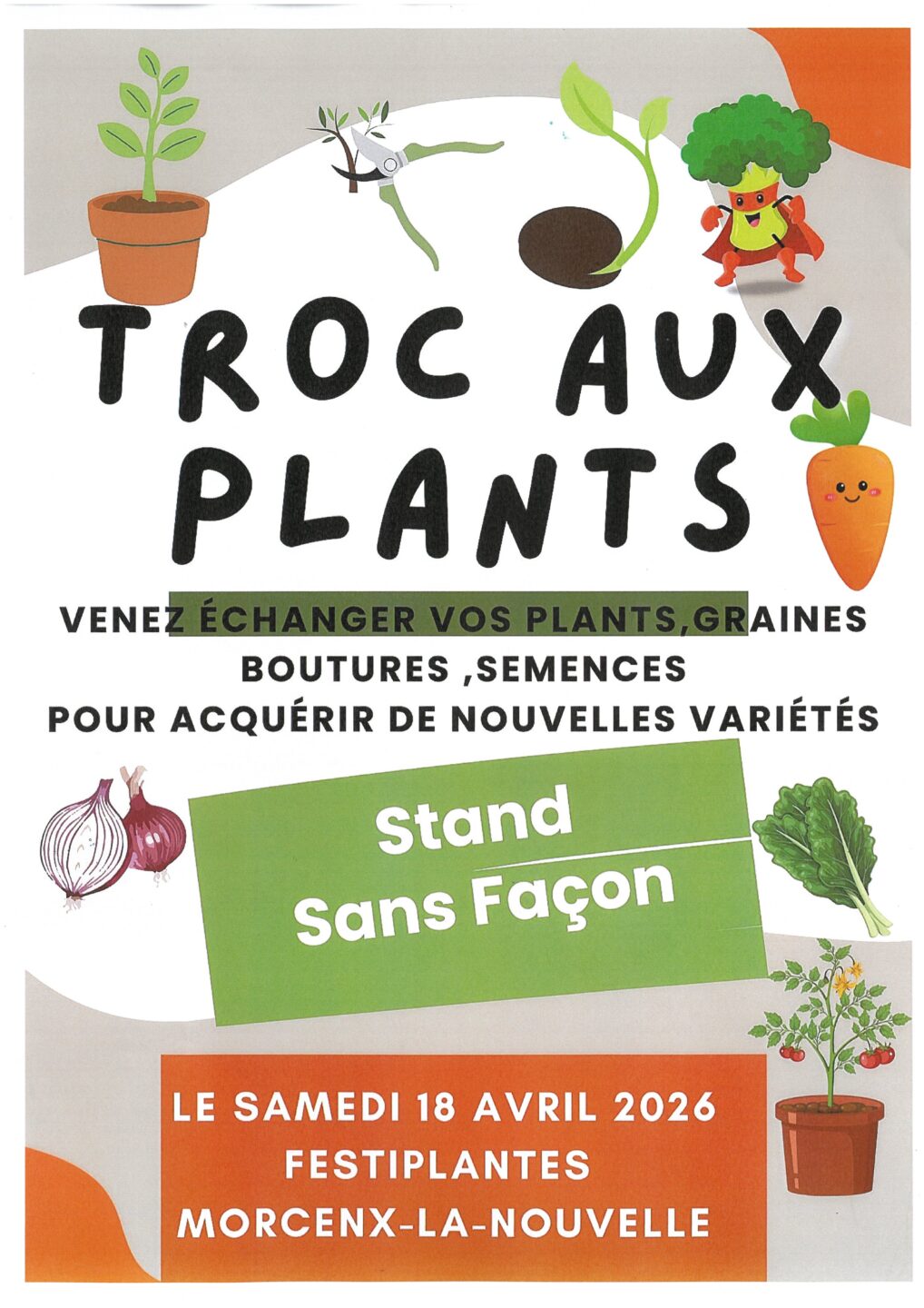 Festiplantes Troc aux plants place de l'église Morcenx-la-Nouvelle 2026-04-18