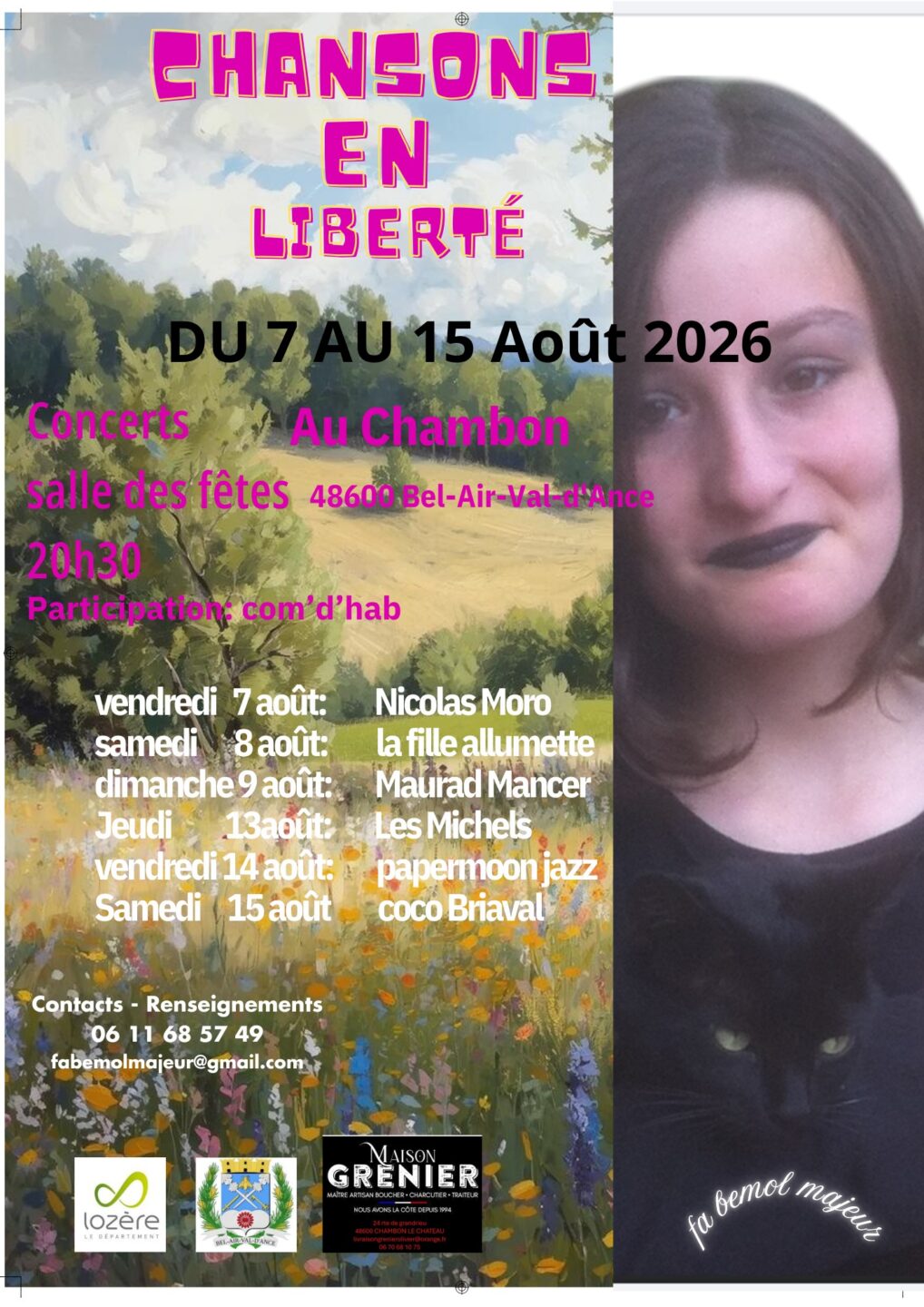 FESTIVAL CHANSONS EN LIBERTÉ  Bel-Air-Val-d&rsquo;Ance